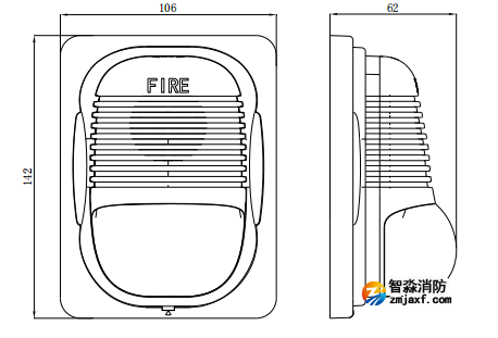 云南海灣GST-HX-M8503火災(zāi)聲光警報(bào)器